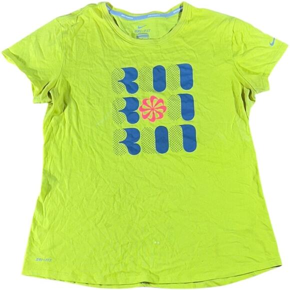 Nike Dri-FIT Pinwheel Neon Run Graphic Tee - Picture 1 of 3